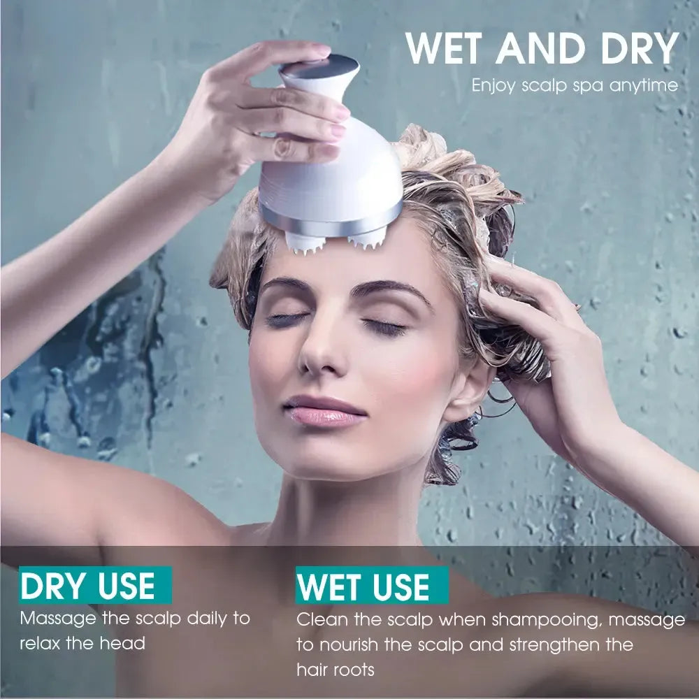 Serenity Scalp Reviver: Waterproof Cordless Head Massager