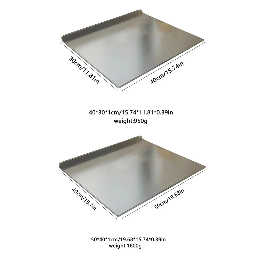 Double-Sided Cutting and Kneading Board – Durable Stainless Steel Kitchen Tool