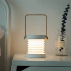 Folding Rechargeable Table Lamp with Wooden Handle – Portable Lantern
