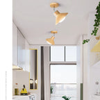 Natural Wood Cone Ceiling Light Fixture