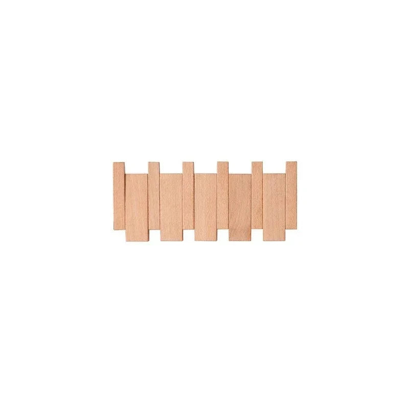 Sleek Wall-Mounted Wooden Coat Organizer