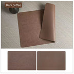 Heat Resistant and Waterproof Double-Sided Faux Leather Placemats