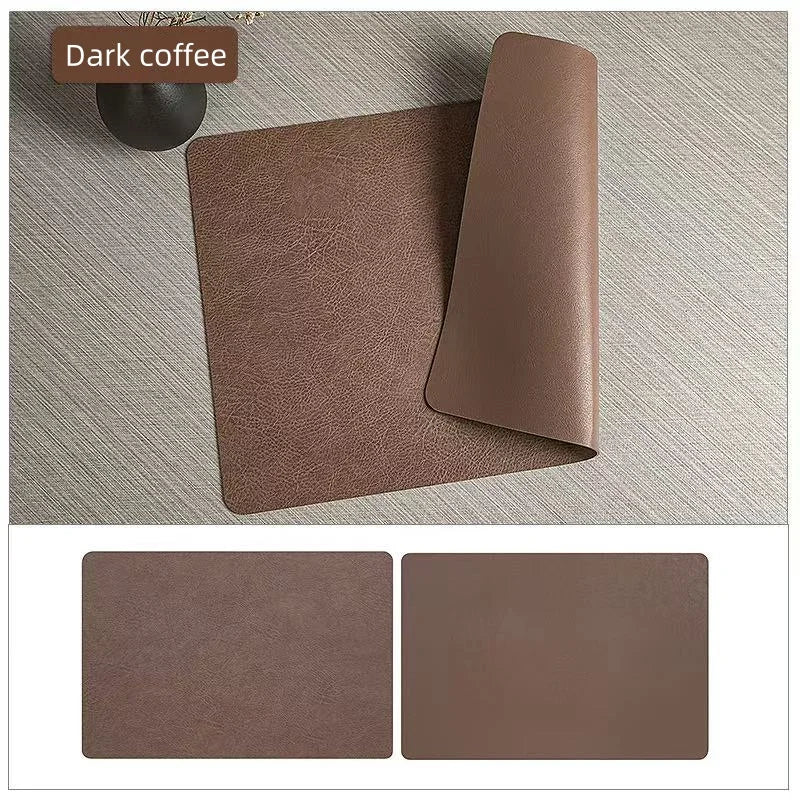 Heat Resistant and Waterproof Double-Sided Faux Leather Placemats