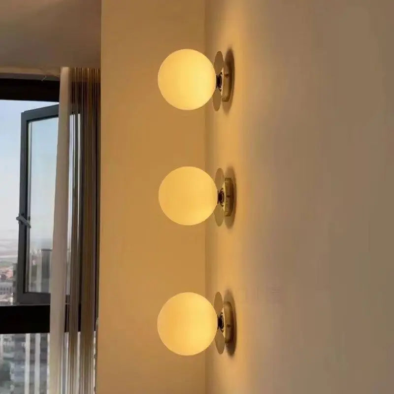 Modern Minimalist Glass Wall Light for Bathroom and Bedroom