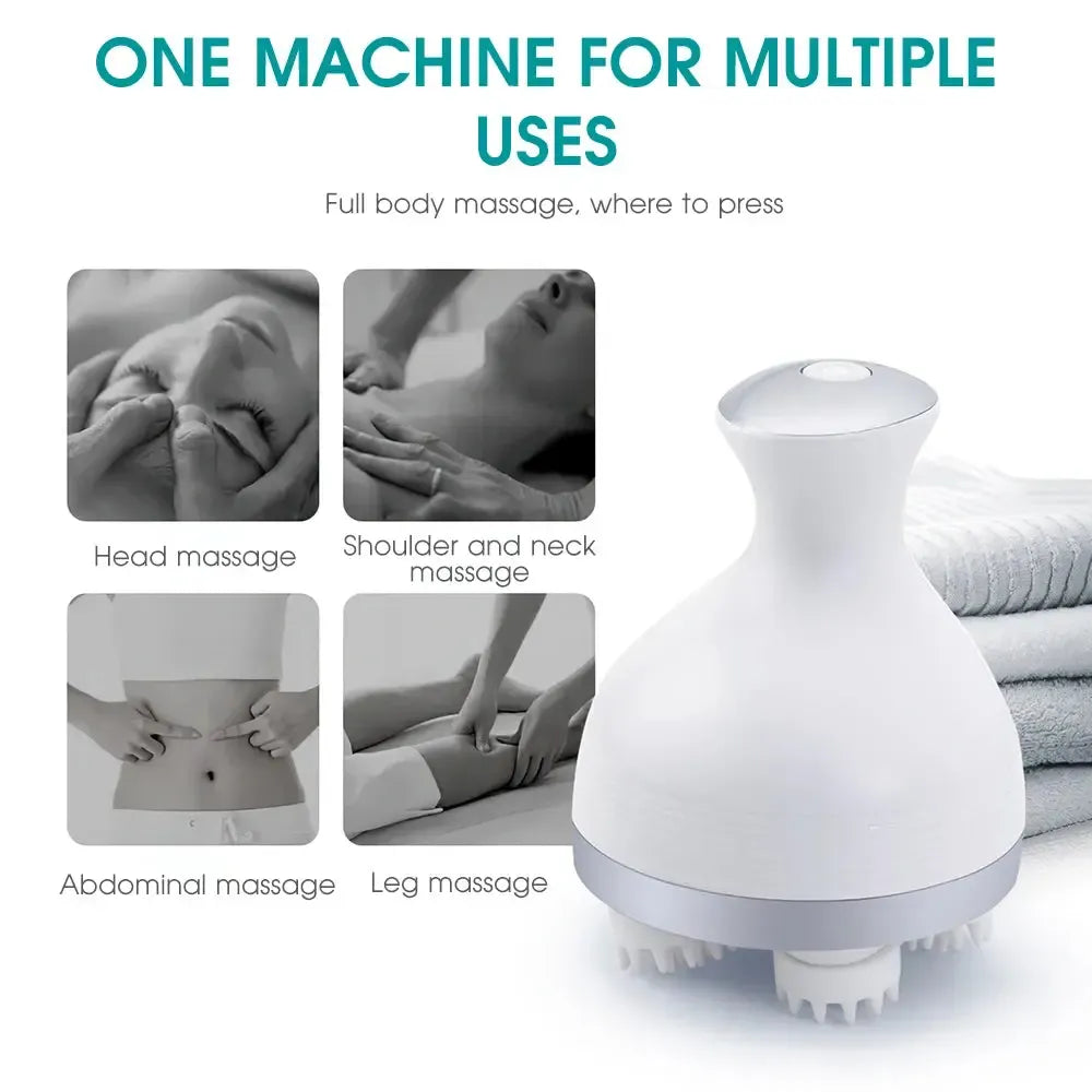 Serenity Scalp Reviver: Waterproof Cordless Head Massager