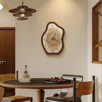 Natural Wood Design Annual Ring Clock with Rustic Finish