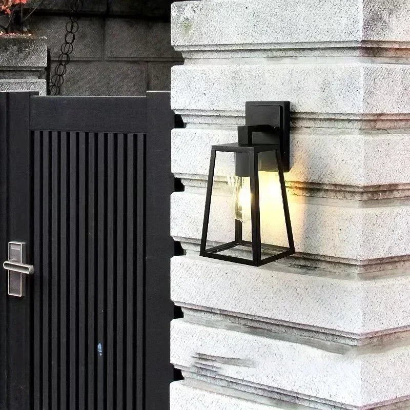 Modern European Lantern Light for Outdoor Wall Installation