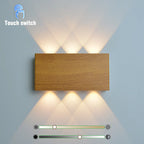 Rechargeable Wall Light with Minimalist Wood Finish