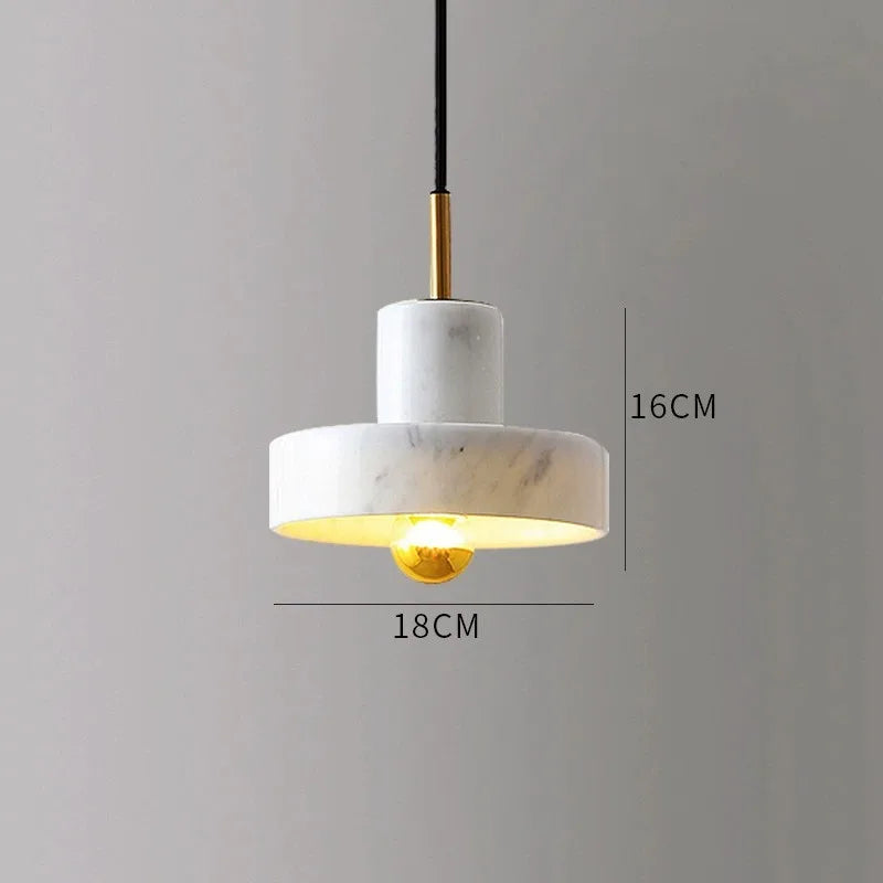 Natural Stone Pendant Light | Postmodern Marble Design
