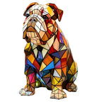Charming Canine Stained Glass Table Lamp