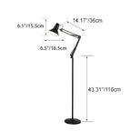 Modern Black Floor Lamp with Swivel Design for Living Room Elegance