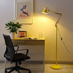 Modern Black Floor Lamp with Swivel Design for Living Room Elegance