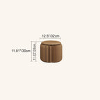 Foldable Ottoman Footstool in PU Leather for Entryway Seating