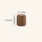 Foldable Ottoman Footstool in PU Leather for Entryway Seating
