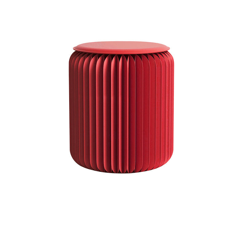 Foldable Ottoman Footstool in PU Leather for Entryway Seating