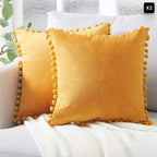 Minimalist Cotton-Linen Blend Throw Pillow Cover - 17.72 x 17.72 inches