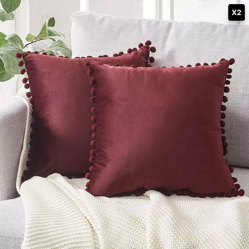 Minimalist Cotton-Linen Blend Throw Pillow Cover - 17.72 x 17.72 inches