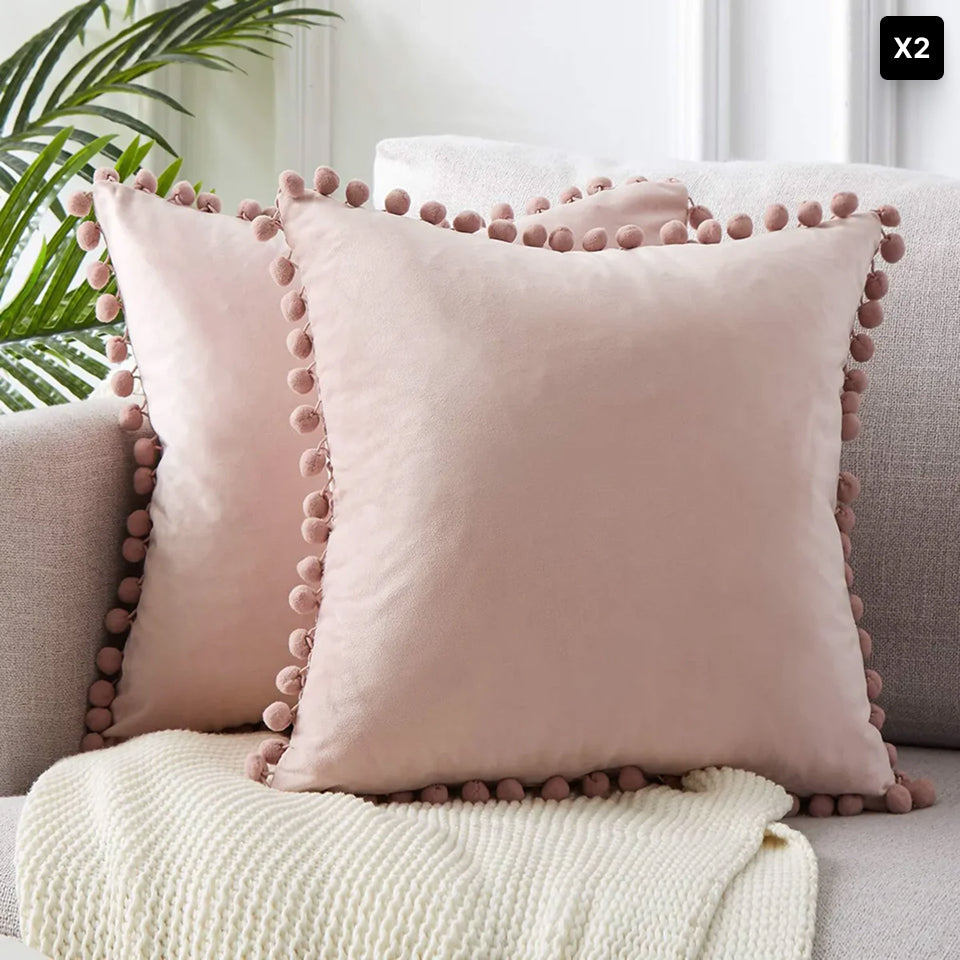 Minimalist Cotton-Linen Blend Throw Pillow Cover - 17.72 x 17.72 inches