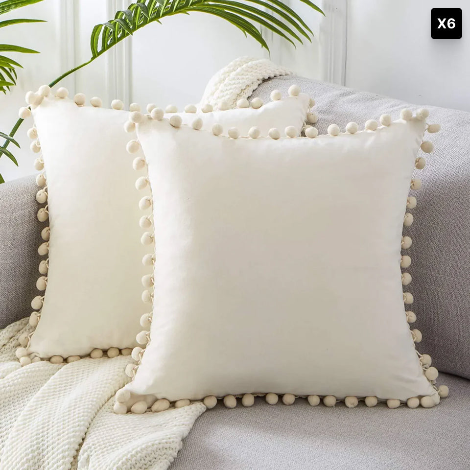 Minimalist Cotton-Linen Blend Throw Pillow Cover - 17.72 x 17.72 inches