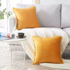 Minimalist Cotton-Linen Blend Throw Pillow Cover - 17.72 x 17.72 inches