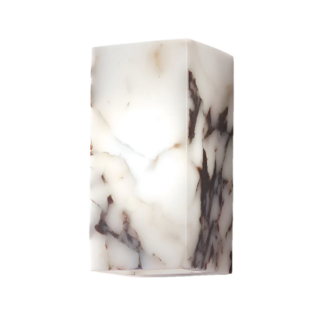 Natural Stone Wall Light with Built-in LED – Stylish Marble Finish
