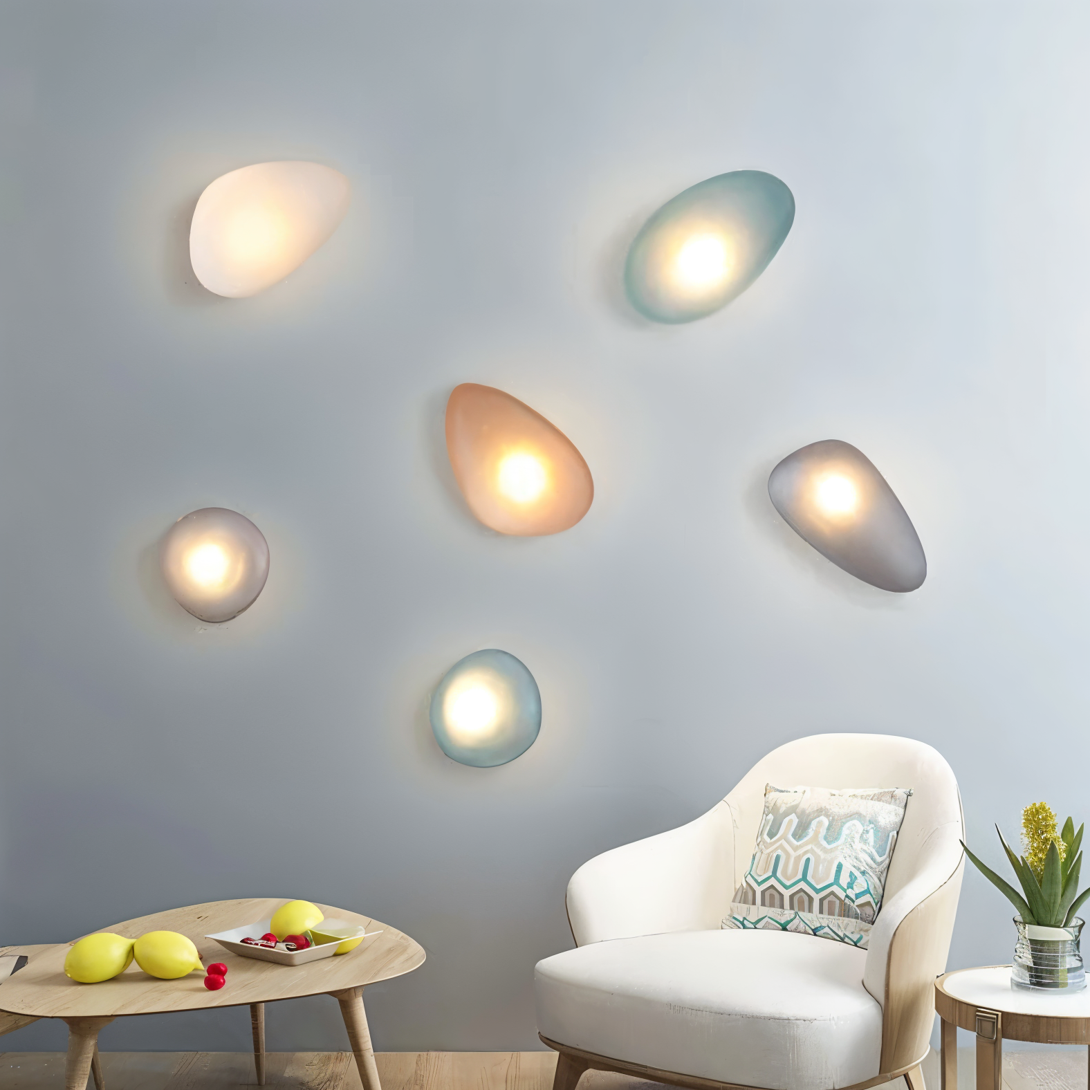 Scandinavian Wall Light with Warm White LED – Stylish Glass Fixture