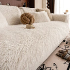 Luxurious Sofa Cover in Faux Lambswool Fabric