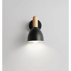 Adjustable Bedside Light – Nordic Style Wooden Wall Lamp