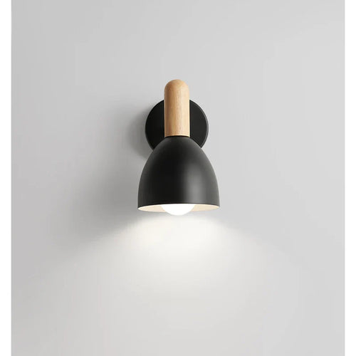 Adjustable Bedside Light – Nordic Style Wooden Wall Lamp