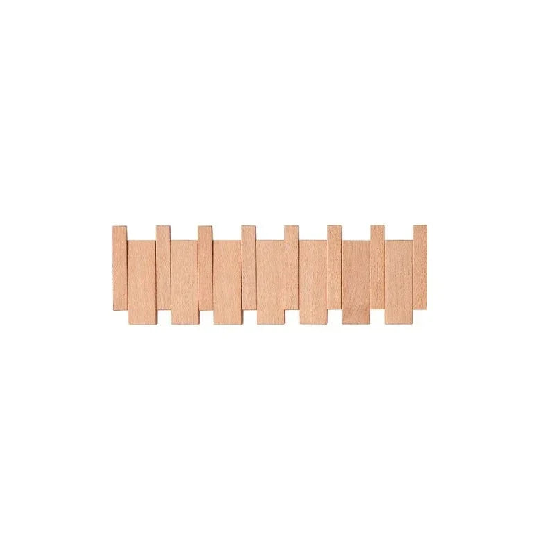 Sleek Wall-Mounted Wooden Coat Organizer