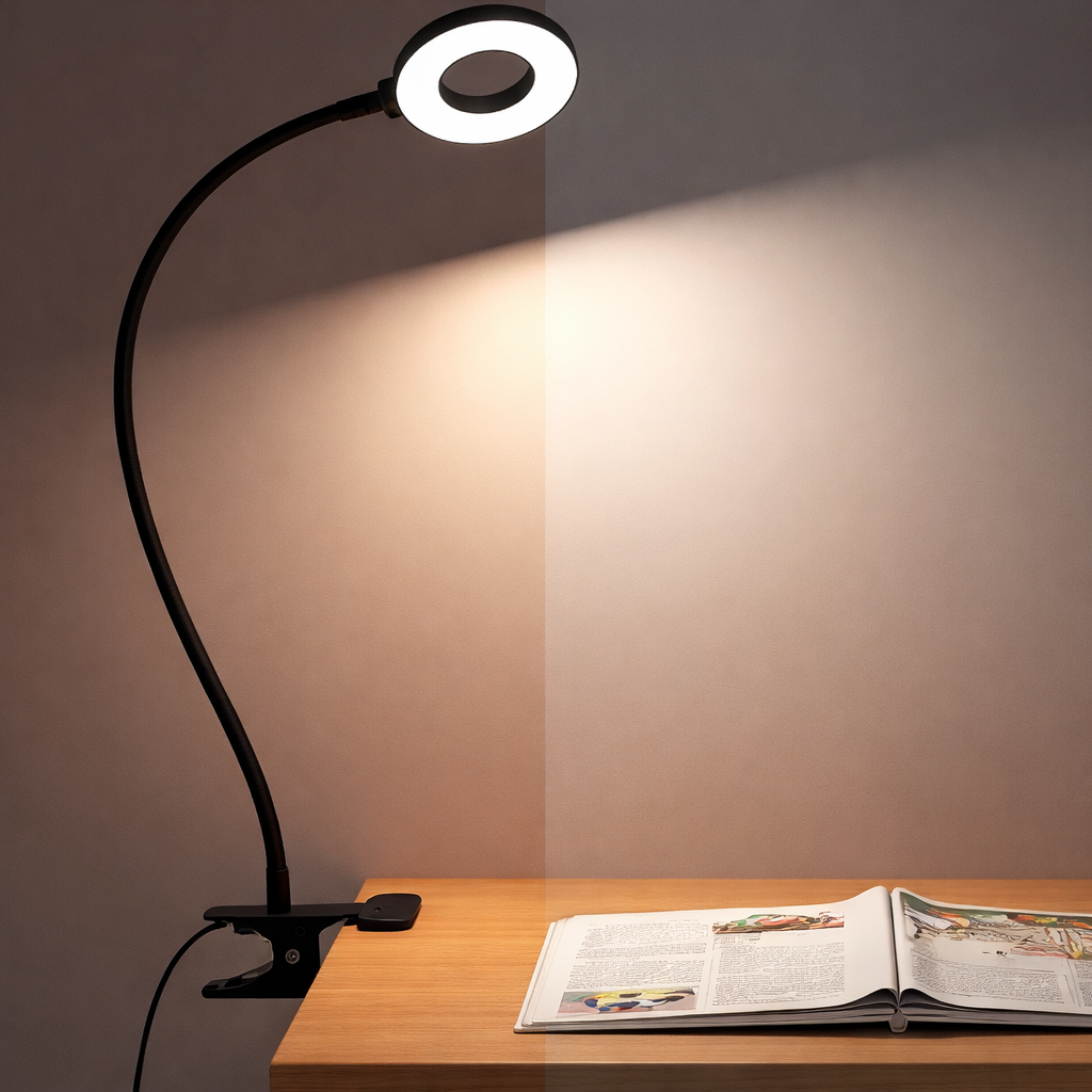 Flexible Clip-On LED Reading Light with 3 Color Settings
