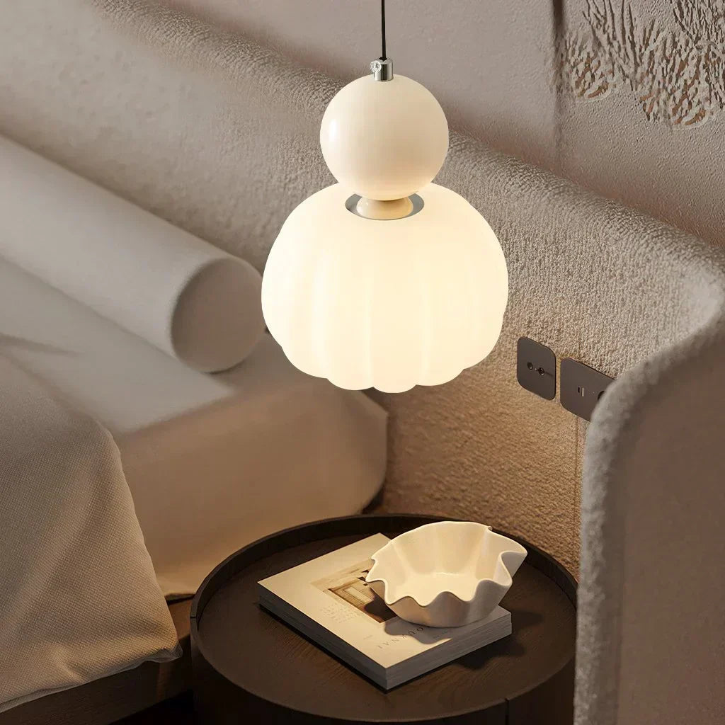 Modern Ceiling Lamp with LED – Nordic Pumpkin Pendant Light