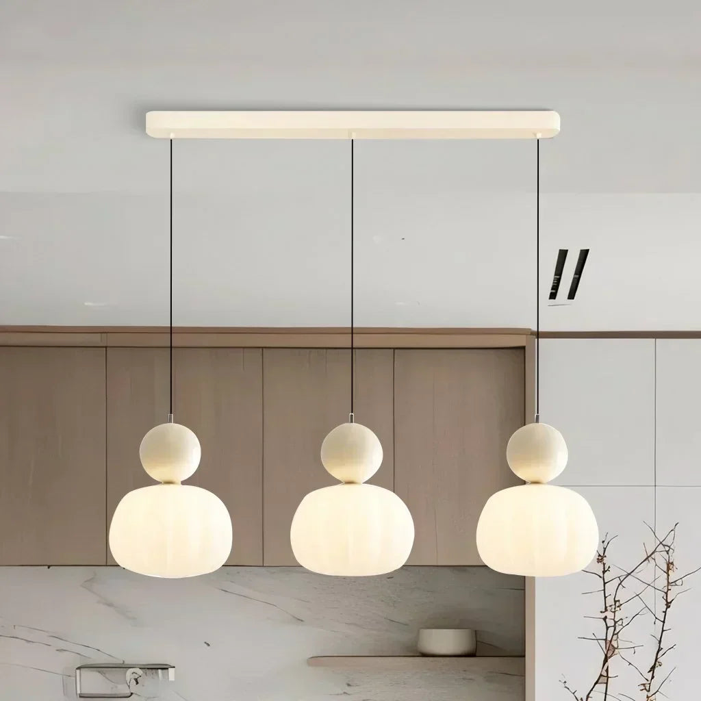 Modern Ceiling Lamp with LED – Nordic Pumpkin Pendant Light