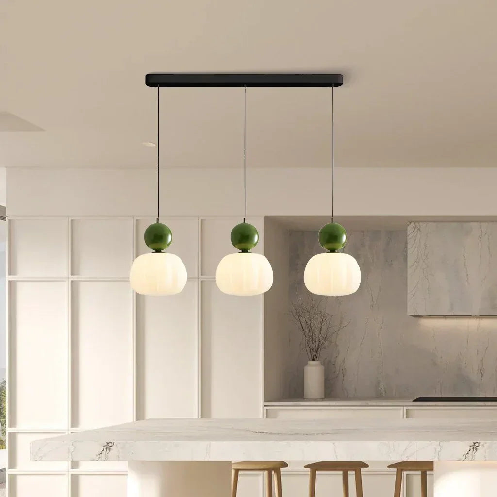 Modern Ceiling Lamp with LED – Nordic Pumpkin Pendant Light
