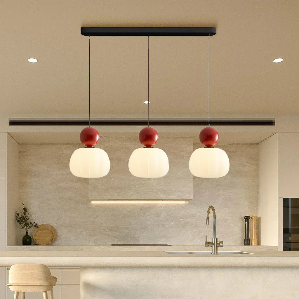 Modern Ceiling Lamp with LED – Nordic Pumpkin Pendant Light