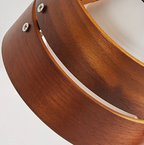 Retro Desk Spotlight Lamp with Adjustable Clip in Wood and Metal