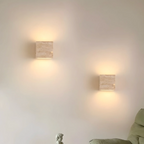 Modern Minimalist Sconce - Natural Stone Travertine Wall Light