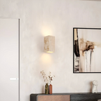 Modern Minimalist Sconce - Natural Stone Travertine Wall Light