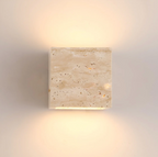 Modern Minimalist Sconce - Natural Stone Travertine Wall Light