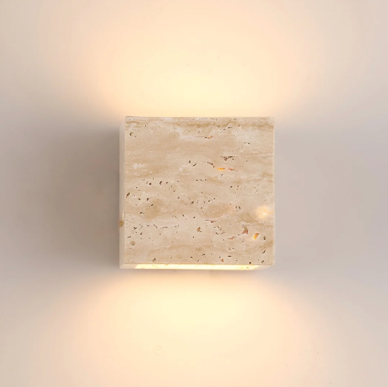 Modern Minimalist Sconce - Natural Stone Travertine Wall Light