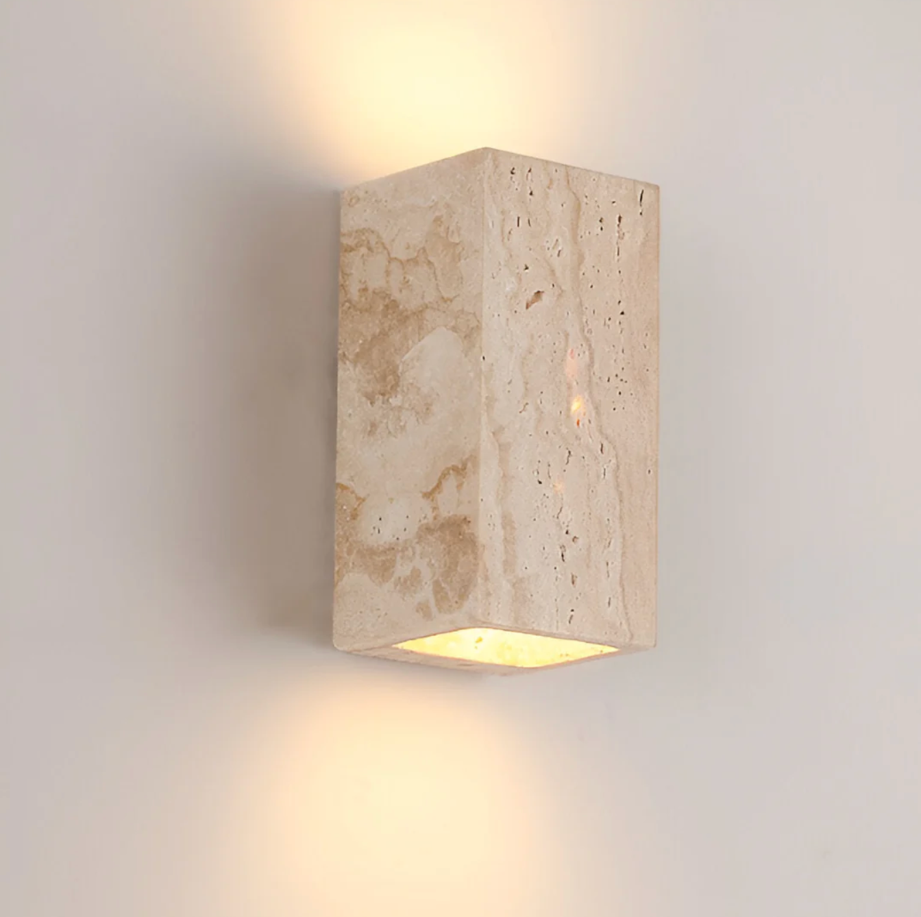 Modern Minimalist Sconce - Natural Stone Travertine Wall Light