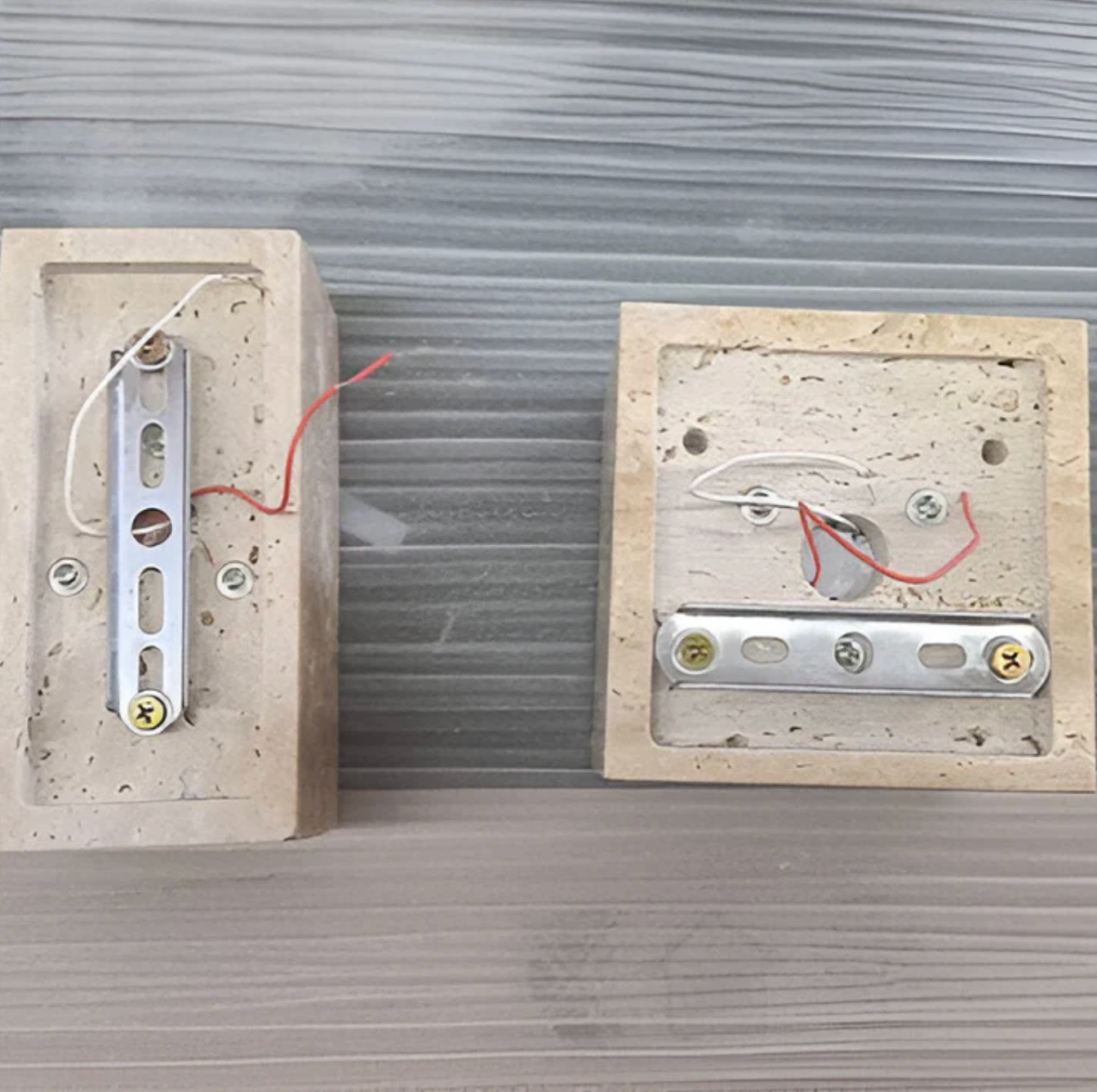 Modern Minimalist Sconce - Natural Stone Travertine Wall Light
