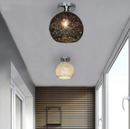 Modern Flush Mount Lamp with Metal Globe Design for Ceiling