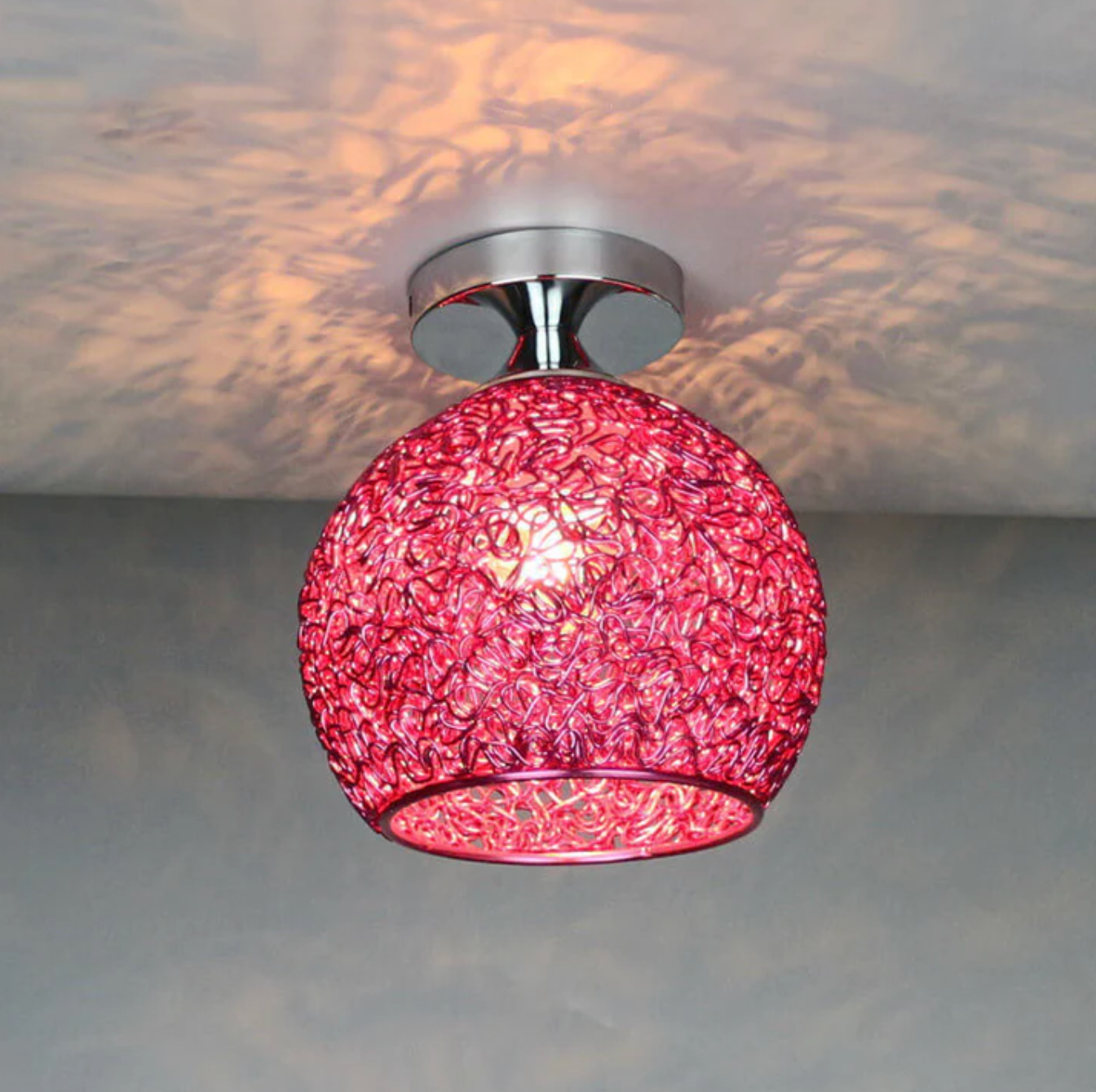 Modern Flush Mount Lamp with Metal Globe Design for Ceiling