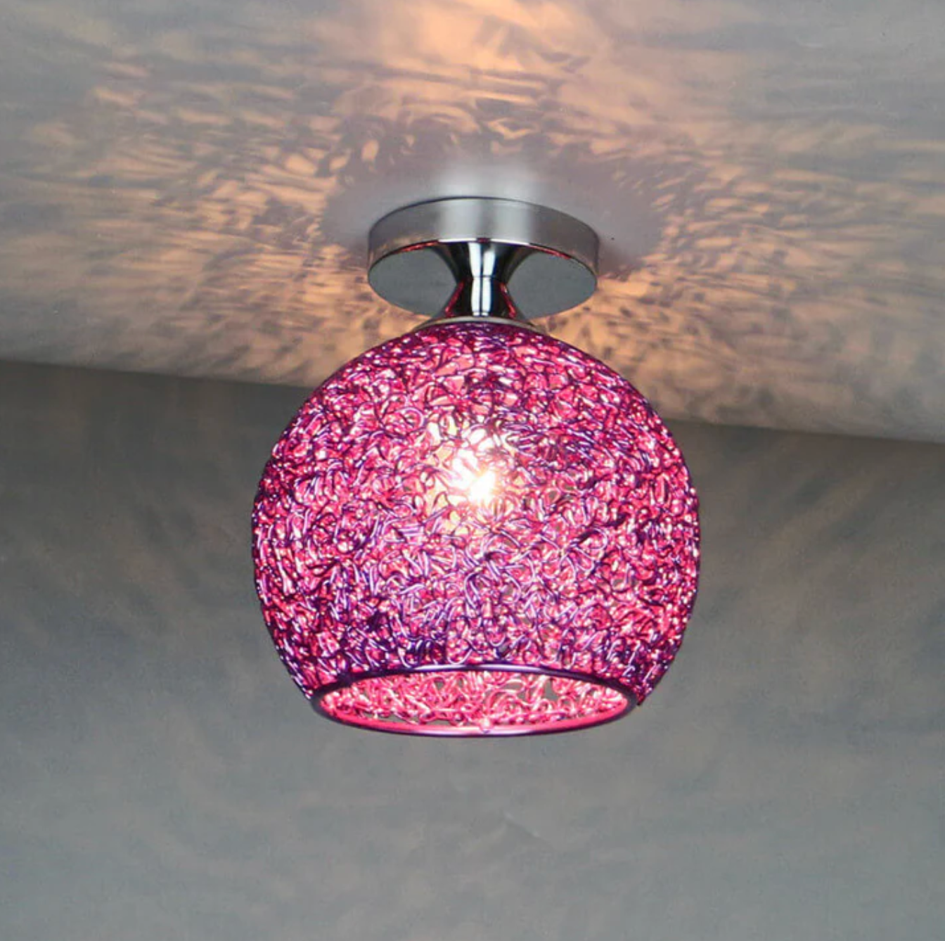 Modern Flush Mount Lamp with Metal Globe Design for Ceiling
