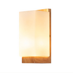 Contemporary Wall Sconce with Frosted Shade for Wood Interiors