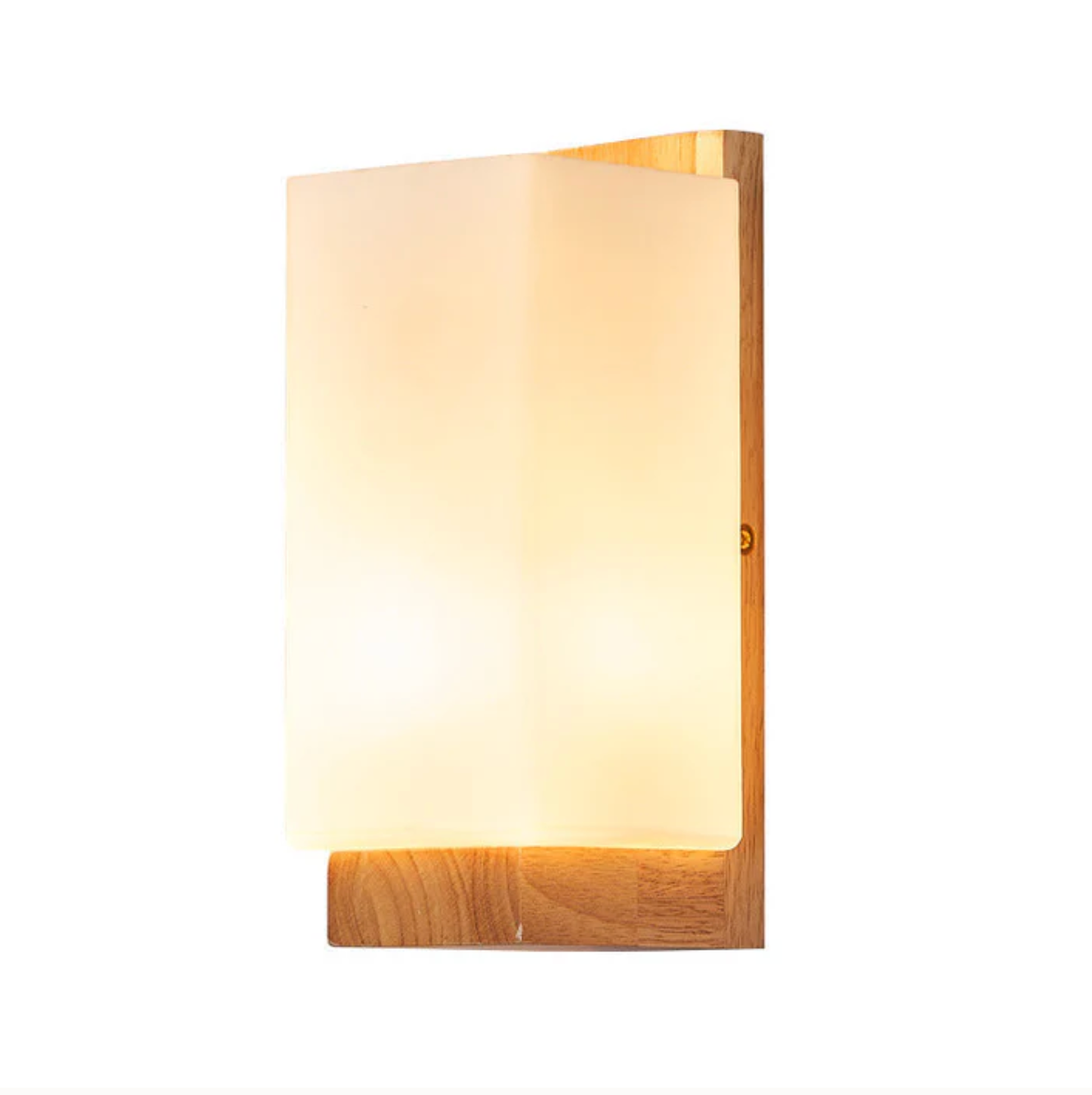 Contemporary Wall Sconce with Frosted Shade for Wood Interiors