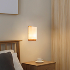 Contemporary Wall Sconce with Frosted Shade for Wood Interiors
