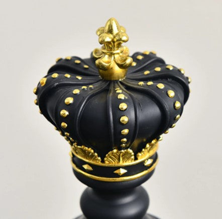 Elegant Chess Piece Statues - King, Queen & Knight Home Accent