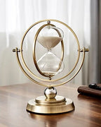 Elegant Sand Timer with Hourglass Design and Metal Frame